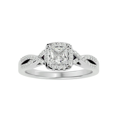 Lucia halo diamonds engagement ring