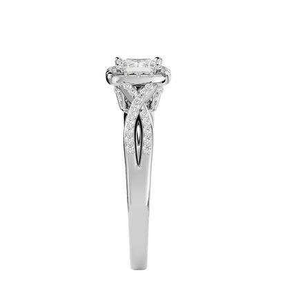 Lucia halo diamonds engagement ring