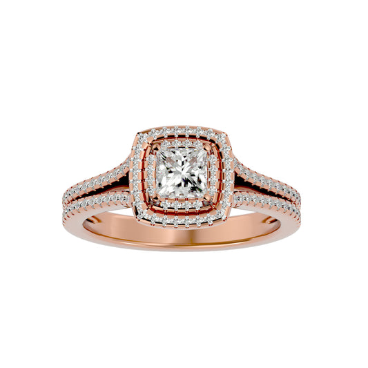 Catheral split shank diamond engagement ring