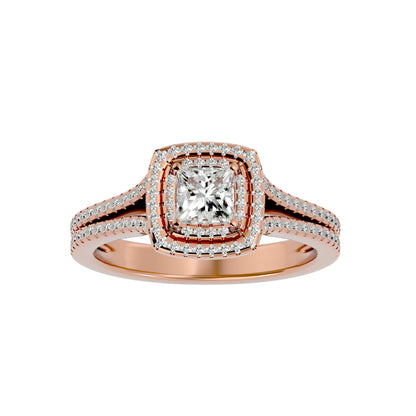 Catheral split shank diamond engagement ring