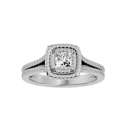 Catheral split shank diamond engagement ring