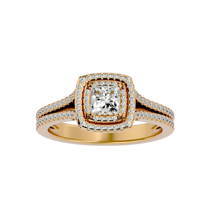 Catheral split shank diamond engagement ring