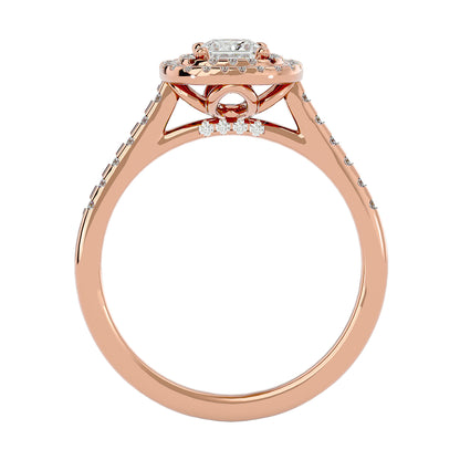Lily Halo diamond engagement ring