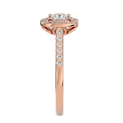 Lily Halo diamond engagement ring