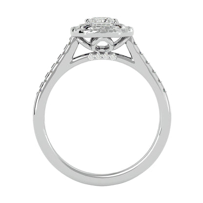 Lily Halo diamond engagement ring