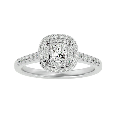 Lily Halo diamond engagement ring