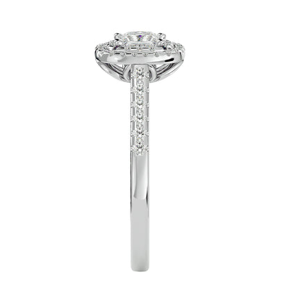 Lily Halo diamond engagement ring