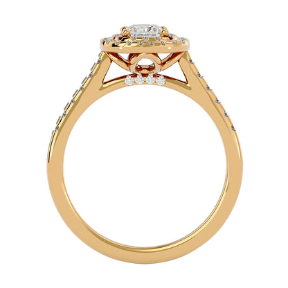 Lily Halo diamond engagement ring
