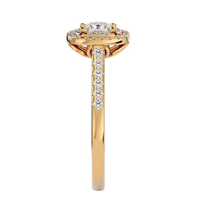 Lily Halo diamond engagement ring