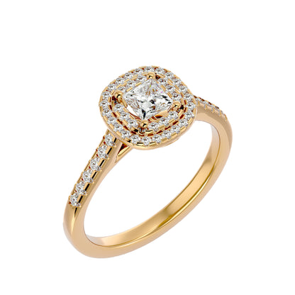 Lily Halo diamond engagement ring
