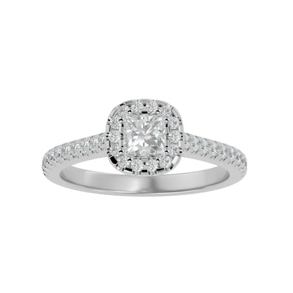 Lea halo diamond engagement ring