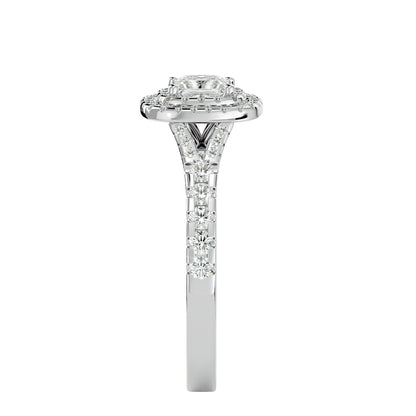 Mira double halo diamond engagement ring