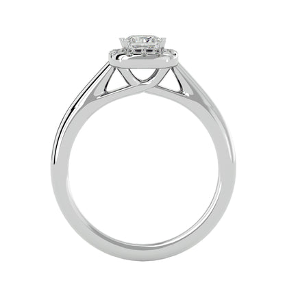 Siya classic halo diamond engagement ring