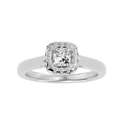 Siya classic halo diamond engagement ring