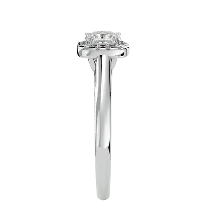 Siya classic halo diamond engagement ring