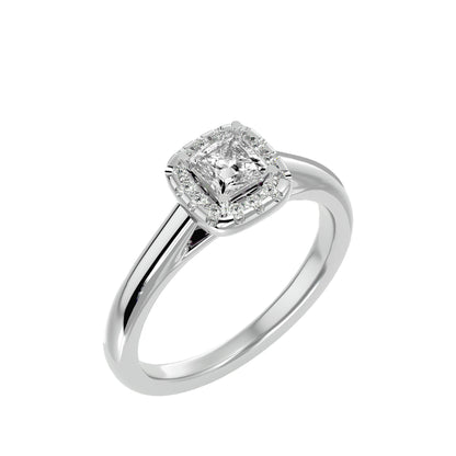 Siya classic halo diamond engagement ring