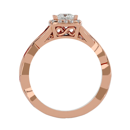 Eden criss cross diamond engagement ring