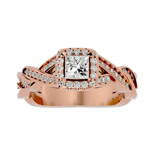 Eden criss cross diamond engagement ring