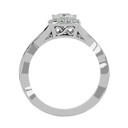 Eden criss cross diamond engagement ring