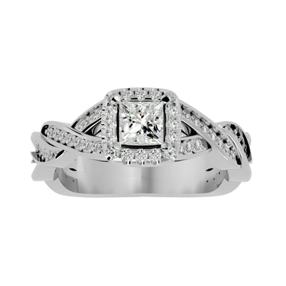 Eden criss cross diamond engagement ring