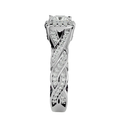 Eden criss cross diamond engagement ring