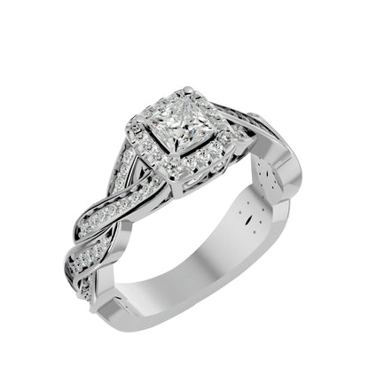 Eden criss cross diamond engagement ring
