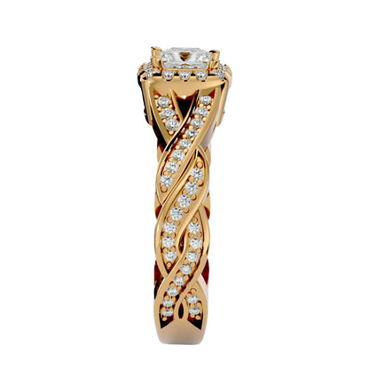 Eden criss cross diamond engagement ring