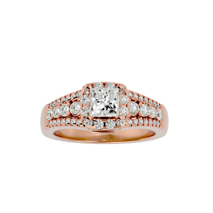 Shaffi side baguette diamond engagement ring