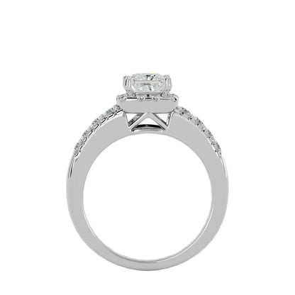Shaffi side baguette diamond engagement ring