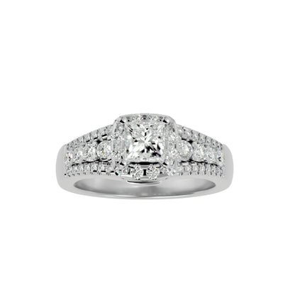Shaffi side baguette diamond engagement ring
