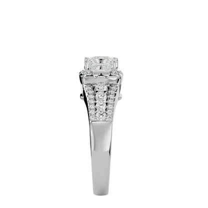 Shaffi side baguette diamond engagement ring