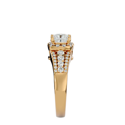 Shaffi side baguette diamond engagement ring