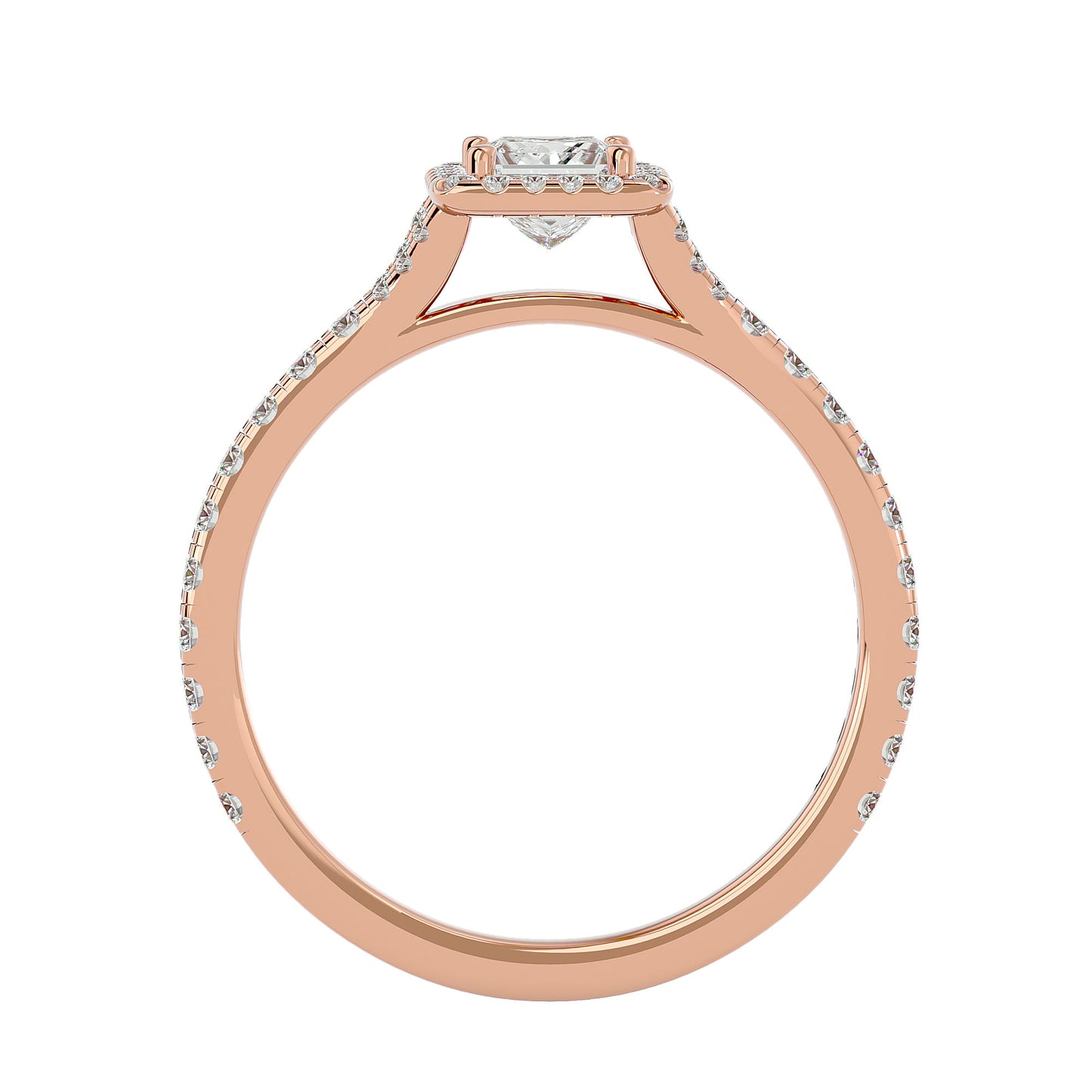Bonnie princess halo diamond engagement ring