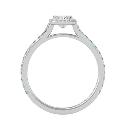 Bonnie princess halo diamond engagement ring