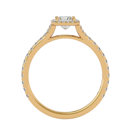 Bonnie princess halo diamond engagement ring