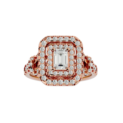 Marrie halo Radiant diamond engagement ring