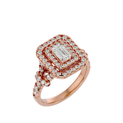 Marrie halo Radiant diamond engagement ring