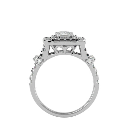 Marrie halo Radiant diamond engagement ring