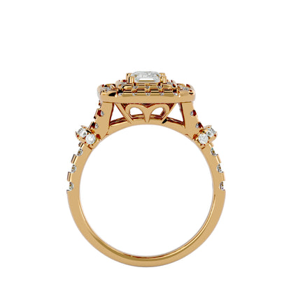 Marrie halo Radiant diamond engagement ring