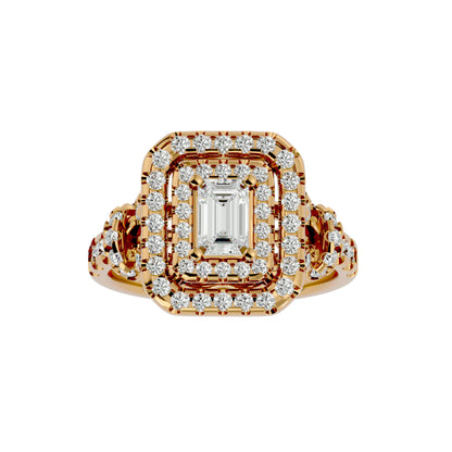 Marrie halo Radiant diamond engagement ring