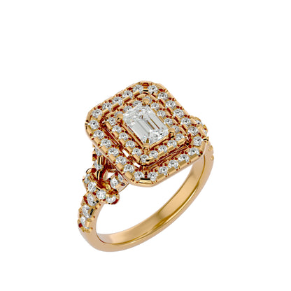 Marrie halo Radiant diamond engagement ring