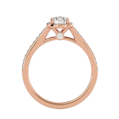 Emilie Halo diamond engagement ring