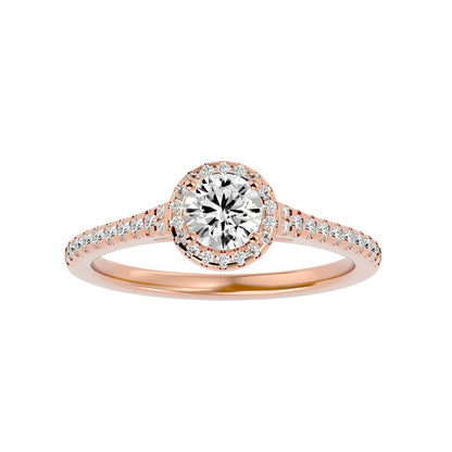 Emilie Halo diamond engagement ring