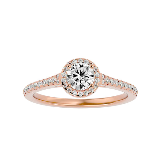 Emilie Halo diamond engagement ring