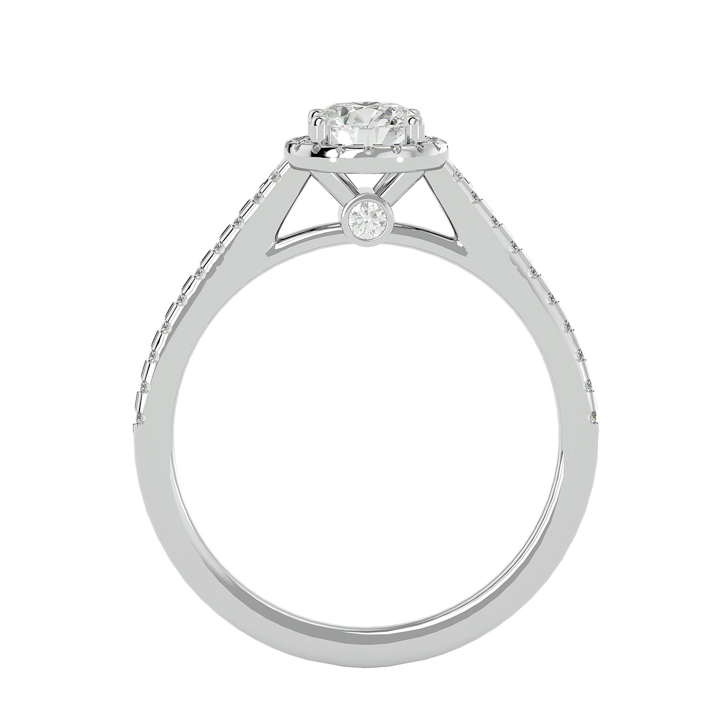 Emilie Halo diamond engagement ring