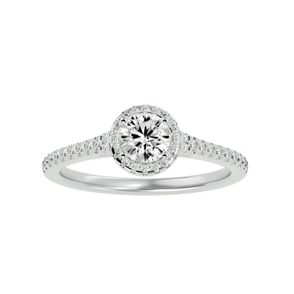 Emilie Halo diamond engagement ring