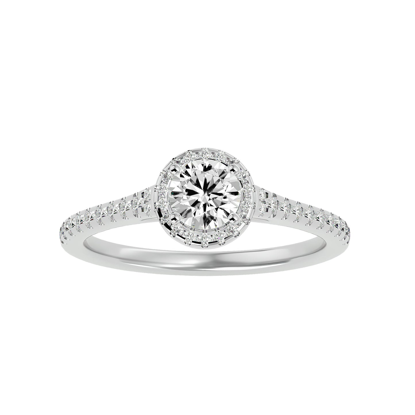 Emilie Halo diamond engagement ring