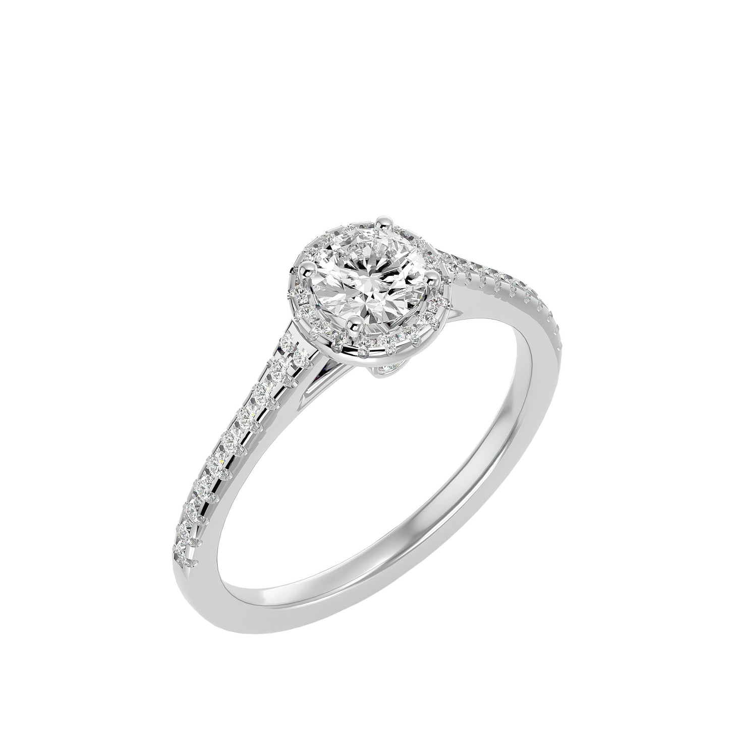 Emilie Halo diamond engagement ring
