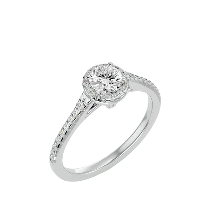 Emilie Halo diamond engagement ring