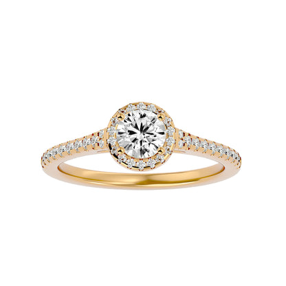 Emilie Halo diamond engagement ring